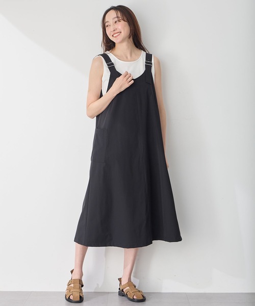 Petit Honfleur（プチオンフルール）の「【接触冷感・UVカット】タンクトップ（Tシャツ/カットソー・レディース・ブラック/グレー/ホワイト・M/L）」の18枚目の写真