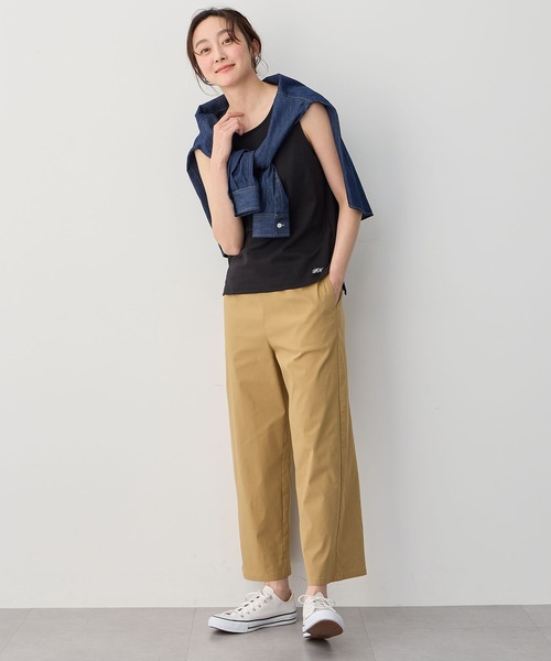 Petit Honfleur（プチオンフルール）の「【接触冷感・UVカット】タンクトップ（Tシャツ/カットソー・レディース・ブラック/グレー/ホワイト・M/L）」の19枚目の写真