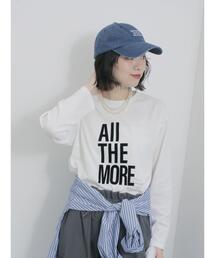 Samansa Mos2 blue | ビッグロゴロンT(Tシャツ/カットソー)