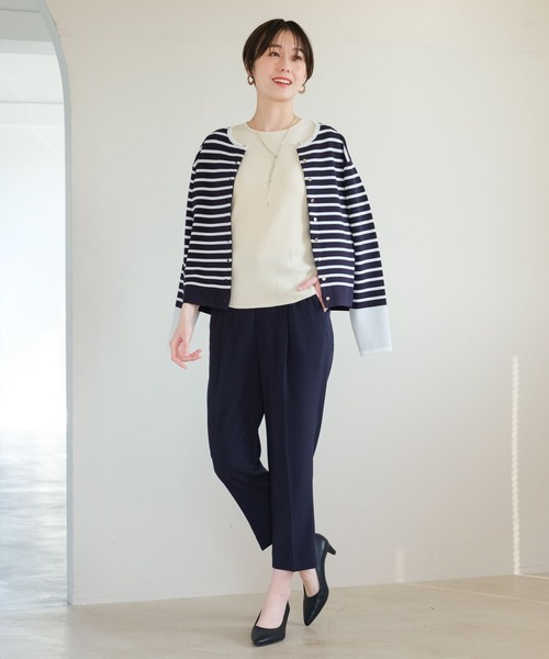 Elura(エルーラ)の「カットソーライクニットカーディガン/289226(カーディガン/ボレロ・レディース・ネイビー/イエロー/ブラック系その他・FREE)」の22枚目の写真