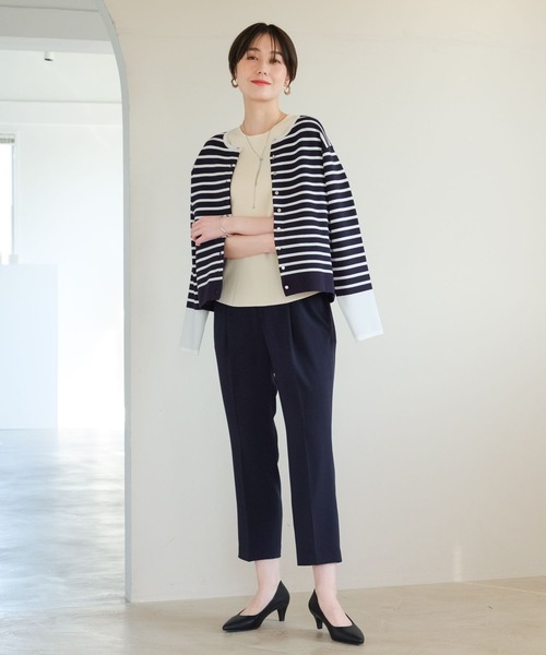 Elura(エルーラ)の「カットソーライクニットカーディガン/289226(カーディガン/ボレロ・レディース・ネイビー/イエロー/ブラック系その他・FREE)」の21枚目の写真