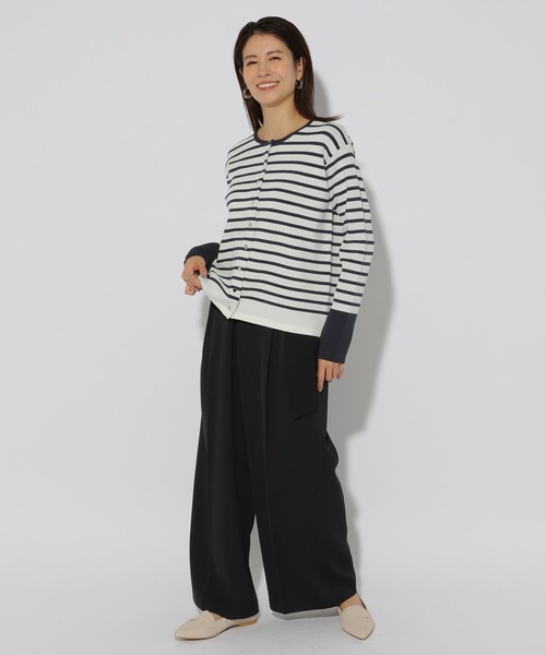 Elura(エルーラ)の「カットソーライクニットカーディガン/289226(カーディガン/ボレロ・レディース・ネイビー/イエロー/ブラック系その他・FREE)」の15枚目の写真