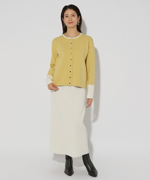 Elura(エルーラ)の「カットソーライクニットカーディガン/289226(カーディガン/ボレロ・レディース・ネイビー/イエロー/ブラック系その他・FREE)」の17枚目の写真