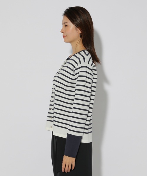 Elura(エルーラ)の「カットソーライクニットカーディガン/289226(カーディガン/ボレロ・レディース・ネイビー/イエロー/ブラック系その他・FREE)」の12枚目の写真