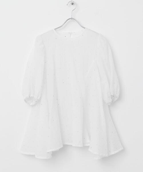 ITEMS URBANRESEARCH(アイテムズ アーバンリサーチ)の「ラメストーンシアーブラウス(シャツ/ブラウス・レディース・ホワイト/ブラック・FREE)」の14枚目の写真