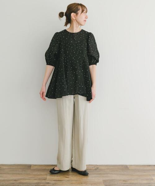 ITEMS URBANRESEARCH(アイテムズ アーバンリサーチ)の「ラメストーンシアーブラウス(シャツ/ブラウス・レディース・ホワイト/ブラック・FREE)」の19枚目の写真