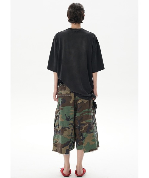 MASONPRINCE(メイソンプリンス)の「オーバーサイズ ダメージ加工 ステッカープリントTEE DT4295【MASONPRINCE】(Tシャツ/カットソー・メンズ・ブラック・L/M/S/XL)」の12枚目の写真