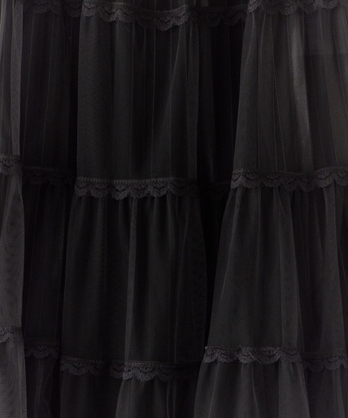 ROOPTOKYO（ループトウキョウ）の「レースモチーフ ティアードロングスカート（スカート・レディース・ブラウン/ベージュ/ブラック・FREE）」の9枚目の写真