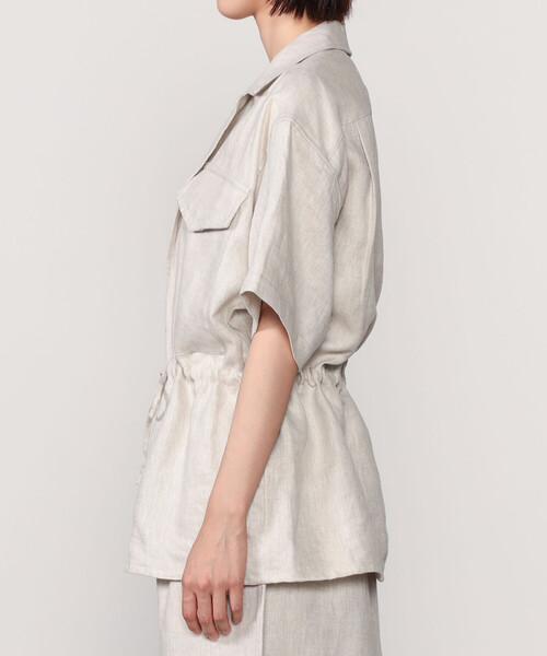 HAVERSACK◇半袖ブラウス/1/リネン/BLU/ストライプ/622312 HAVERSACK