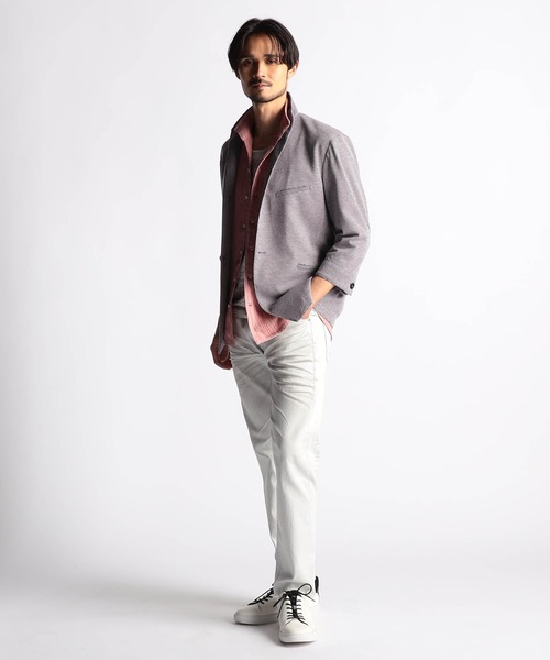 NICOLE CLUB FOR MEN（ニコルクラブフォーメン）の「7分袖イタリアンカラージャケット（その他アウター・メンズ・ライトグレー/グレー/ブラック/ブルー/ラベンダー・MEDIUM/LARGE/X-LARGE）」の6枚目の写真