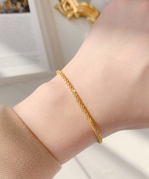 emonique（エモニーク）の「金属アレルギー対応 サージカルステンレス ニッケルフリー ブレスレット K18GP（ブレスレット）」