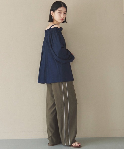 Doux archives（ドゥアルシーヴ）の「Wウエストサイドラインパンツ（その他パンツ・レディース・ネイビー/ブラウン/グレイッシュベージュ・FREE）」の14枚目の写真