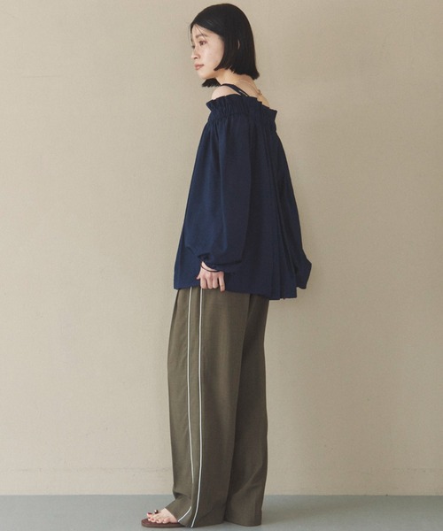 Doux archives（ドゥアルシーヴ）の「Wウエストサイドラインパンツ（その他パンツ・レディース・ネイビー/ブラウン/グレイッシュベージュ・FREE）」の19枚目の写真