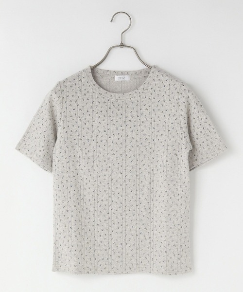 LOWRYS FARM(ローリーズファーム)の「パターンメッシュタイト5S 321182(Tシャツ/カットソー・レディース・ブラック/グレー/オフホワイト・FREE)」の3枚目の写真