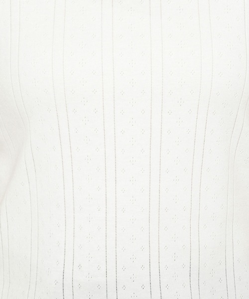 LOWRYS FARM(ローリーズファーム)の「パターンメッシュタイト5S 321182(Tシャツ/カットソー・レディース・ブラック/グレー/オフホワイト・FREE)」の11枚目の写真