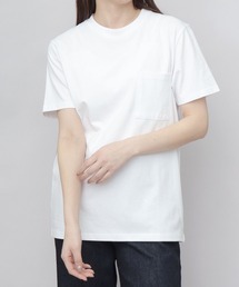 Goodwear（グッドウェア）の「USAコットン 吸水速乾・接触冷感 袖リブ ポケット付き 半袖 Tシャツ レギュラーシルエット（Tシャツ/カットソー・レディース）」