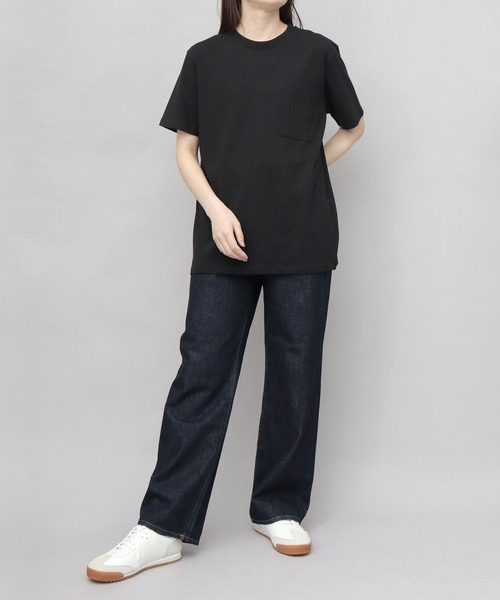 Goodwear(グッドウェア)の「USAコットン 吸水速乾・接触冷感 袖リブ ポケット付き 半袖 Tシャツ レギュラーシルエット(Tシャツ/カットソー・メンズ・ホワイト/グレー/ブラック・M/L/XL)」の5枚目の写真