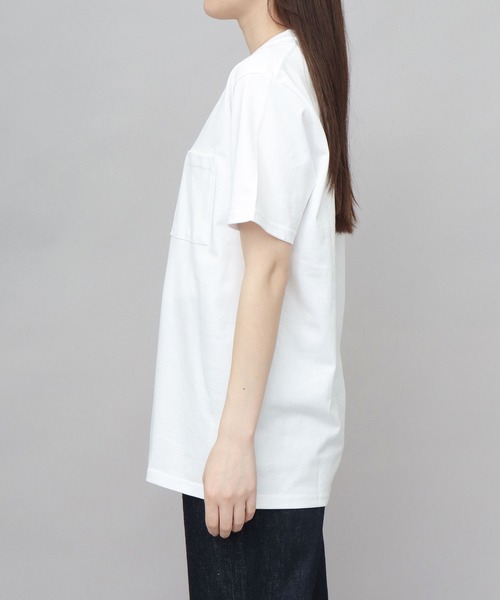 Goodwear(グッドウェア)の「USAコットン 吸水速乾・接触冷感 袖リブ ポケット付き 半袖 Tシャツ レギュラーシルエット(Tシャツ/カットソー・メンズ・ホワイト/グレー/ブラック・M/L/XL)」の9枚目の写真