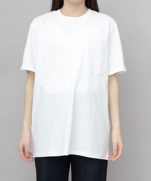Goodwear(グッドウェア)の「USAコットン 吸水速乾・接触冷感 袖リブ ポケット付き 半袖 Tシャツ レギュラーシルエット(Tシャツ/カットソー・メンズ・ホワイト/グレー/ブラック・M/L/XL)」の8枚目の写真