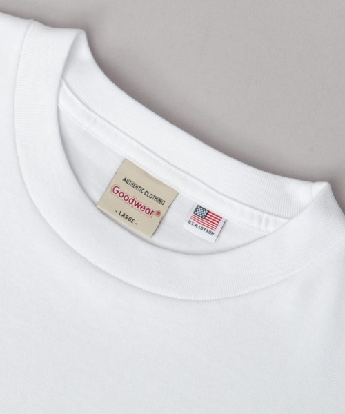 Goodwear(グッドウェア)の「USAコットン 吸水速乾・接触冷感 袖リブ ポケット付き 半袖 Tシャツ レギュラーシルエット(Tシャツ/カットソー・メンズ・ホワイト/グレー/ブラック・M/L/XL)」の21枚目の写真