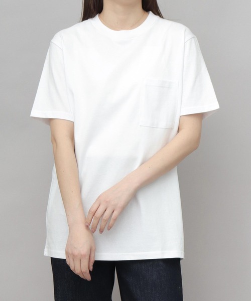 Goodwear(グッドウェア)の「USAコットン 吸水速乾・接触冷感 袖リブ ポケット付き 半袖 Tシャツ レギュラーシルエット(Tシャツ/カットソー・メンズ・ホワイト/グレー/ブラック・M/L/XL)」の20枚目の写真