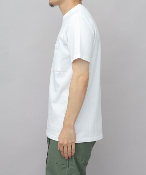 Goodwear(グッドウェア)の「USAコットン 吸水速乾・接触冷感 袖リブ ポケット付き 半袖 Tシャツ レギュラーシルエット(Tシャツ/カットソー・メンズ・ホワイト/グレー/ブラック・M/L/XL)」の17枚目の写真