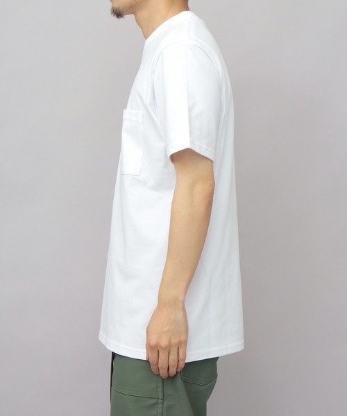 Goodwear(グッドウェア)の「USAコットン 吸水速乾・接触冷感 袖リブ ポケット付き 半袖 Tシャツ レギュラーシルエット(Tシャツ/カットソー・メンズ・ホワイト/グレー/ブラック・M/L/XL)」の15枚目の写真