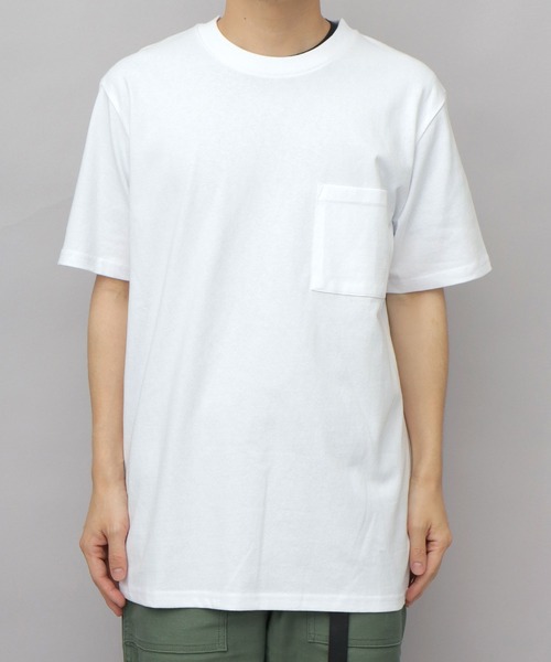 Goodwear(グッドウェア)の「USAコットン 吸水速乾・接触冷感 袖リブ ポケット付き 半袖 Tシャツ レギュラーシルエット(Tシャツ/カットソー・メンズ・ホワイト/グレー/ブラック・M/L/XL)」の14枚目の写真