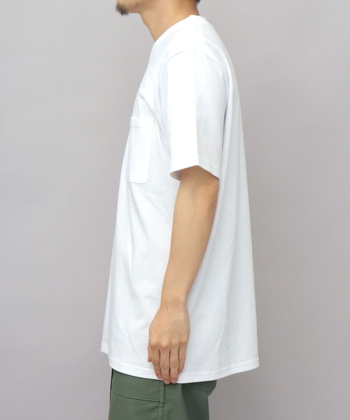 Goodwear(グッドウェア)の「USAコットン 吸水速乾・接触冷感 袖リブ ポケット付き 半袖 Tシャツ レギュラーシルエット(Tシャツ/カットソー・メンズ・ホワイト/グレー/ブラック・M/L/XL)」の13枚目の写真