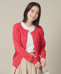【UVカット/アンチピリング/手洗い可】クルーニットカーディガン
