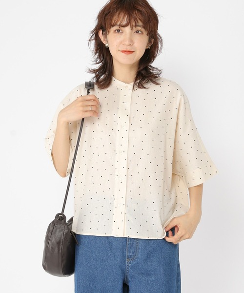 標本 masa studio CLIP｜シングルガーゼドルマン5分袖バンドシャツ | Rakuten