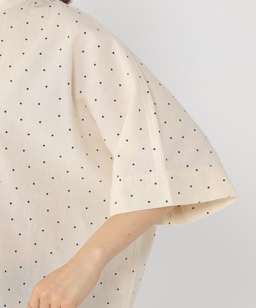 セール】シングルガーゼドルマン5分袖バンドシャツ（シャツ/ブラウス