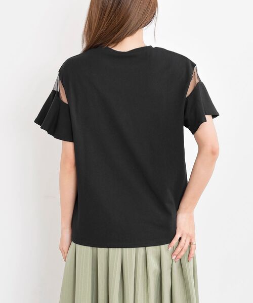 rps(アールピーエス)の「シースルーフレアースリーブTee(Tシャツ/カットソー・レディース・ブラック/オフホワイト・フリー)」の21枚目の写真