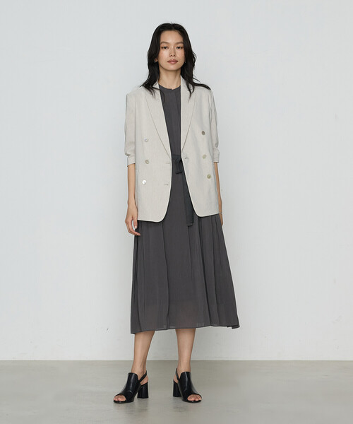 K.T KIYOKO TAKASE(キヨコタカセ)の「シャンブレーカッセン シャツドレス(ワンピース・レディース・チャコール/レモンイエロー/カーキ/ブルー系・9号/7号)」の7枚目の写真