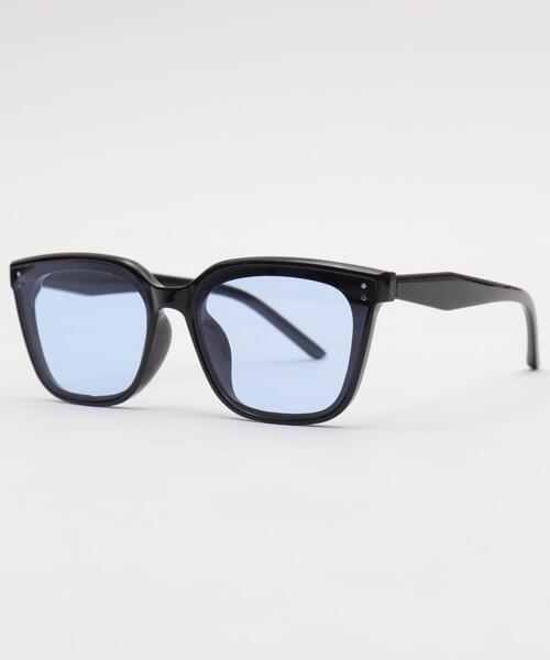 WEGO（ウィゴー）の「WEGO/フラットカラーレンズウェリントン（サングラス・レディース・ブルー/ブラウン/ブラック/その他1/ブラック系その他・FREE）」の8枚目の写真