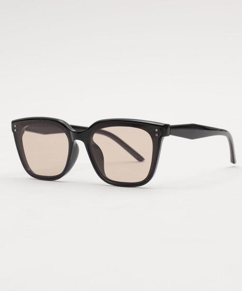 WEGO（ウィゴー）の「WEGO/フラットカラーレンズウェリントン（サングラス・レディース・ブルー/ブラウン/ブラック/その他1/ブラック系その他・FREE）」の9枚目の写真