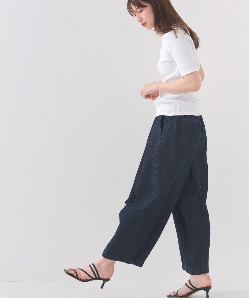OMNES(オムネス)の「【接触冷感】 後ろV開きリブカットソー(Tシャツ/カットソー・レディース・ラベンダー/ライトブラウン/ホワイト/グレー・FREE)」の8枚目の写真