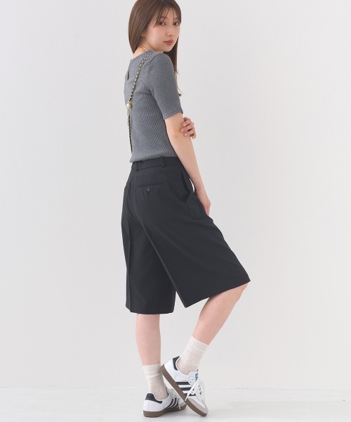 OMNES(オムネス)の「【接触冷感】 後ろV開きリブカットソー(Tシャツ/カットソー・レディース・ラベンダー/ライトブラウン/ホワイト/グレー・FREE)」の13枚目の写真