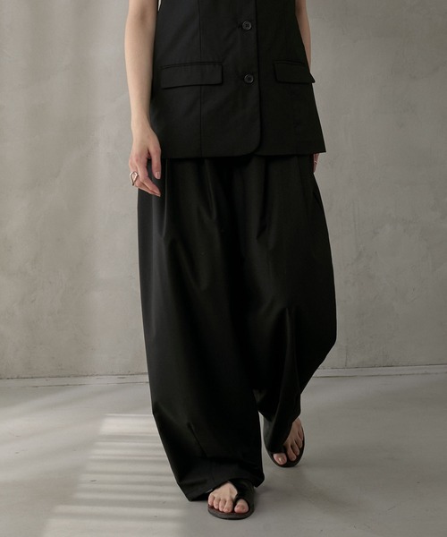 Tuck wide slacks / タックワイドスラックスパンツ〈セットアップ対応