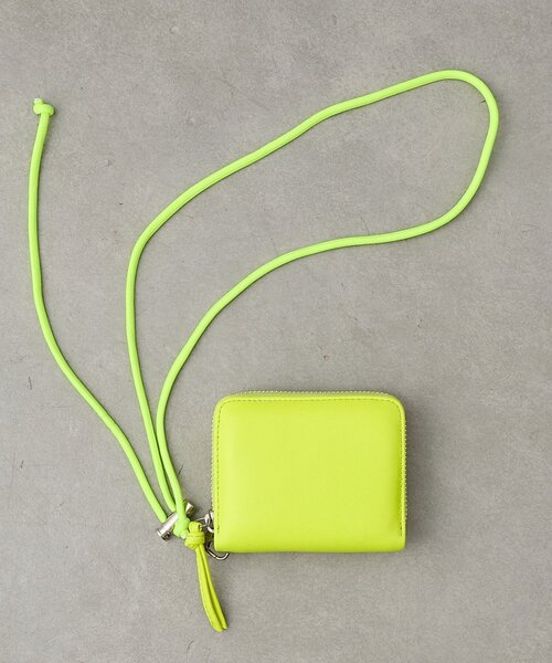 BIRTHDAY BAR（バースデイバー）の「【perche ペルケ】蛍光レザーストラップ付ジャバラカードウォレット（財布・レディース・ピンク/グリーン/イエロー・0）」の2枚目の写真