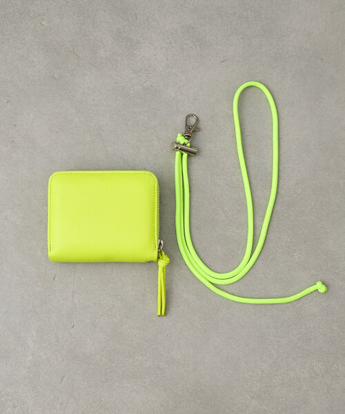 BIRTHDAY BAR（バースデイバー）の「【perche ペルケ】蛍光レザーストラップ付ジャバラカードウォレット（財布・レディース・ピンク/グリーン/イエロー・0）」の19枚目の写真