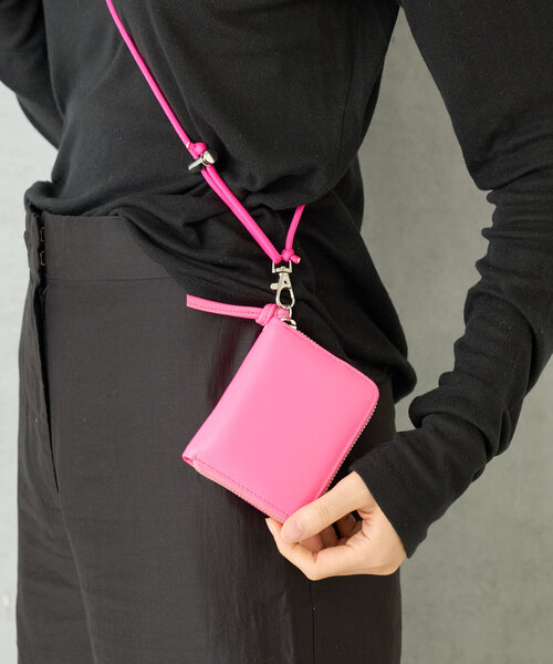 BIRTHDAY BAR（バースデイバー）の「【perche ペルケ】蛍光レザーストラップ付ジャバラカードウォレット（財布・レディース・ピンク/グリーン/イエロー・0）」の21枚目の写真