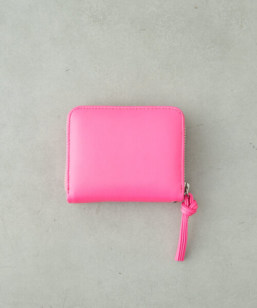 BIRTHDAY BAR（バースデイバー）の「【perche ペルケ】蛍光レザーストラップ付ジャバラカードウォレット（財布・レディース・ピンク/グリーン/イエロー・0）」の5枚目の写真