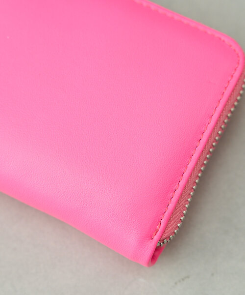 BIRTHDAY BAR（バースデイバー）の「【perche ペルケ】蛍光レザーストラップ付ジャバラカードウォレット（財布・レディース・ピンク/グリーン/イエロー・0）」の13枚目の写真