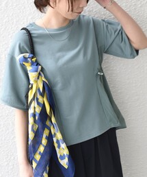SHIPS Colors:〈洗濯機可能〉ミニ裏毛 ドッキング トップス◇