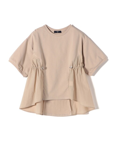 SHIPS for women / シップスウィメン SHIPS Colors:〈洗濯機可能〉ミニ裏毛 ドッキング トップス◇ SHIPS Colors:〈洗濯機可能〉ミニ裏毛 ドッキング トップス◇（T