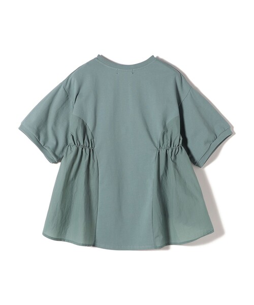 SHIPS Colors(シップス カラーズ)の「SHIPS Colors:〈洗濯機可能〉ミニ裏毛 ドッキング トップス◇(Tシャツ/カットソー・レディース・オフホワイト/ブラック/ライトグリーン/ベージュ・ONE SIZE)」の9枚目の写真