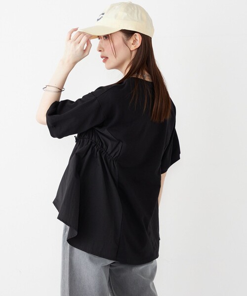 SHIPS for women / シップスウィメン SHIPS Colors:〈洗濯機可能〉ミニ裏毛 ドッキング トップス◇ SHIPS Colors:〈洗濯機可能〉ミニ裏毛 ドッキング トップス◇（T