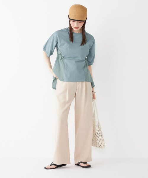 mai出品！ SHIPS Colors:〈洗濯機可能〉ミニ裏毛 ドッキング トップス◇（Tシャツ