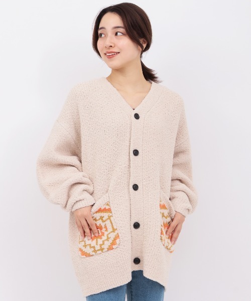 チチカカ（チチカカ）の「ナバホモールニットカーディガン（カーディガン/ボレロ・レディース・アイボリー/ブラック/オレンジ・FREE）」の12枚目の写真